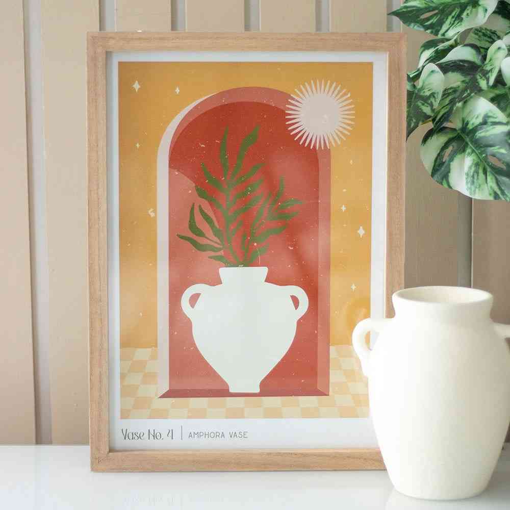 Something Different - Vase No.4 Afbeelding met lijst - Multicolours
